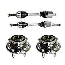 4-Piece Kit Front, Driver and Passenger Side Suspension Kit,  Includes (2) Axle Assembly and (2) Wheel Hub