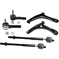 Front, Driver and Passenger Side, Lower Control Arm Kit, includes Tie Rod Ends
