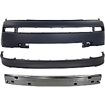 3-Piece Kit, Front Primed Bumper Cover, Includes (1) Bumper Cover, (1) Bumper Reinforcement, and (1) Valance