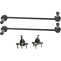 4-Piece Kit Front, Driver and Passenger Side Suspension, includes Ball Joint and Sway Bar Link