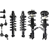 8-Piece Kit Front, Driver and Passenger Side Suspension Includes Loaded Struts, Sway Bar Links, and Tie Rod Ends