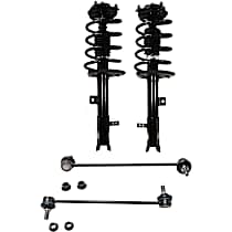 4-Piece Kit Front, Driver and Passenger Side Suspension Kit, Front Wheel Drive,  Includes (2) Loaded Strut and (2) Sway Bar Link