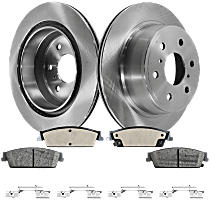 Rear Brake Disc and Pad Kit, Plain Surface, 6 Lugs, 344.93 mm, Ceramic, Pro-Line Series