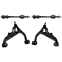 4-Piece Kit Front, Driver and Passenger Side, Lower Control Arm Kit, 4WD, includes (2) Control Arm and (2) Sway Bar Link