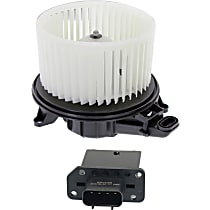 2-Piece Kit Blower Motor, Without Auto. Temp Control, includes (1) Blower Motor and (1) Blower Motor Resistor