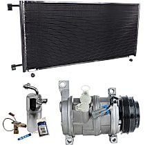 A/C Compressor Kit, 4-Groove Pulley, includes A/C Condenser, and A/C Service Kit (A/C Accumulator, A/C Expansion Valve, A/C Orifice Tube, and A/C O-Ring and Gasket Seal Kit)