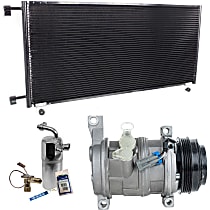 A/C Compressor Kit, 4-Groove Pulley, includes A/C Condenser, and A/C Service Kit (A/C Accumulator, A/C Orifice Tube, and A/C O-Ring and Gasket Seal Kit)