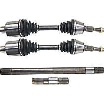 Front, Inner and Outer Axle Assembly, Naturally Aspirated, OHV, GAS, Crew Cab Pickup, Includes Axle Shafts