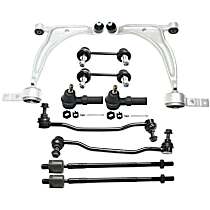 10-Piece Kit Front, Driver and Passenger Side, Lower Control Arm Kit, FWD,  Includes (2) Control Arm, (4) Sway Bar Link, and (4) Tie Rod End