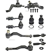 10-Piece Kit Front, Driver and Passenger Side Suspension, Includes Ball Joints, Sway Bar Links, and Tie Rod Ends, 4WD, (RWD, Pre Runner Model)