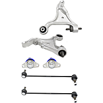 Front, Driver and Passenger Side Control Arm Kit, includes Ball Joints and Sway Bar Links