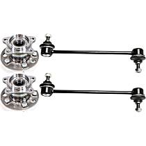 4-Piece Kit Rear, Driver and Passenger Side Suspension Kit, AWD, includes (2) Sway Bar Link and (2) Wheel Hub