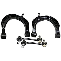 4-Piece Kit Front, Driver and Passenger Side, Upper Control Arm Kit, Front Wheel Drive,  Includes (2) Control Arm and (2) Sway Bar Link