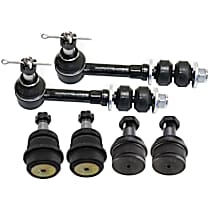 6-Piece Kit Front, Driver and Passenger Side Suspension Includes Ball Joint and Sway Bar Link, 4WD