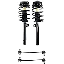 4-Piece Kit Front, Driver and Passenger Side Suspension Includes Loaded Struts and Sway Bar Links, Sedan, For Models Includes Chassis No. E46, Excludes Sport Handling Package