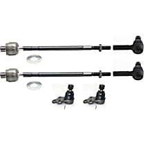 6-Piece Kit Front, Driver and Passenger Side Suspension, Includes (2) Ball Joint and (4) Tie Rod End