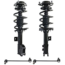 Front, Driver and Passenger Side Suspension Kit, includes Loaded Strut and Sway Bar Link