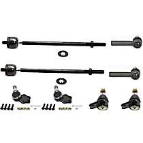 8-Piece Kit Front, Driver and Passenger Side Suspension Includes Ball Joints and Tie Rod Ends, RWD