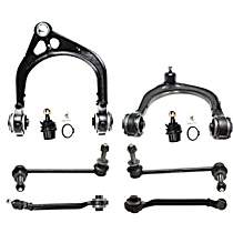 8-Piece Kit Front, Driver and Passenger Side, Upper and Lower, Forward or Front, Driver and Passenger Side, Upper and Lower Control Arm Kit, RWD, Change Left & Right at Same Time, Non-Adjustable Type