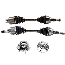 4-Piece Kit Front, Driver and Passenger Side Suspension Includes Axle Assembly and Wheel Hub, FWD