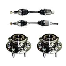 4-Piece Kit Front, Driver and Passenger Side Suspension Kit,  Includes (2) Axle Assembly and (2) Wheel Hub