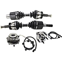 4-Piece Kit Front, Driver and Passenger Side Suspension, includes Axle Assembly and Wheel Hub