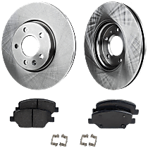 Front Brake Disc and Pad Kit, Plain Surface, 5 Lugs, Organic, 300mm Front Disc, J60 Brake System, Pro-Line Series