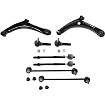 8-Piece Kit Front, Driver and Passenger Side Suspension Kit, includes (2) Control Arm, (2) Sway Bar Link, and (4) Tie Rod End