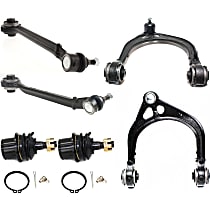 Front, Driver and Passenger Side, Upper and Lower Control Arm Kit, Rear Wheel Drive, includes Ball Joints