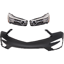 Driver and Passenger Side LED With bulb(s), For Models Without Adaptive Headlight, OE Replacement, CAPA Certified