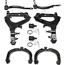 8-Piece Kit Front, Driver and Passenger Side, Upper and Lower Control Arm Kit, Includes (2) Ball Joint, (4) Control Arm, and (2) Tie Rod End