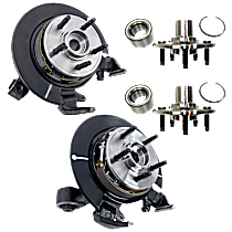 4-Piece Kit Rear, Driver and Passenger Side Steering Knuckle Loaded , With Bearing, With Dust Shield