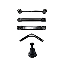 6-Piece Kit Rear, Driver and Passenger Side, Upper and Lower Control Arm Kit,  Includes (1) Ball Joint, (3) Control Arm, and (2) Sway Bar Link