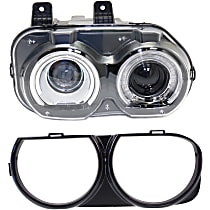 2-Piece Kit Driver Side Halogen Headlight, With bulb(s), For Models Without Air Ducts, OE Replacement, Includes (1) Headlight and (1) Headlight Bezel