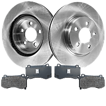 Front Brake Disc and Pad Kit, Plain Surface, 5 Lugs, Semi-Metallic, 320mm Front Disc, Single Piston Front Caliper, Solid Rear Disc, Touring Brakes, enginedesignationname: ERB; AWD/RWD; Brembo Brakes, Pro-Line Series