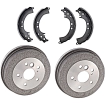 Rear Brake Drum and Shoe Kit, 2-Wheel Set