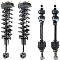 4-Piece Kit Front, Driver and Passenger Side Suspension Includes Loaded Struts and Sway Bar Links, AWD/4WD