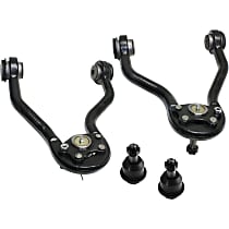 4-Piece Kit Front, Driver and Passenger Side, Upper Control Arm Kit, includes (2) Ball Joint and (2) Control Arm