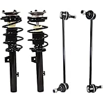 4-Piece Kit Front, Driver and Passenger Side Suspension with Fully Loaded Struts and Sway Bar Links