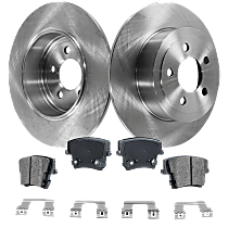 Rear Brake Disc and Pad Kit, Plain Surface, 5 Lugs, Ceramic, Includes Shims and hardware, Pro-Line Series