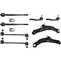 8-Piece Kit Front, Driver and Passenger Side Suspension Includes  Control Arms, Sway Bar Links, and Tie Rod Ends
