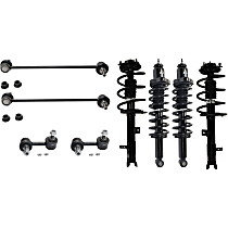 8-Piece Kit Front and Rear, Driver and Passenger Side Suspension Kit, FWD, includes (4) Loaded Strut and (4) Sway Bar Link