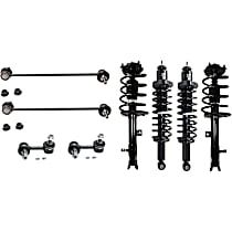 8-Piece Kit Front and Rear, Driver and Passenger Side Suspension Kit, Front Wheel Drive,  Includes (4) Loaded Strut and (4) Sway Bar Link
