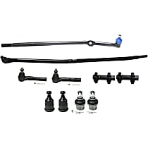 10-Piece Kit Front, Driver and Passenger Side Suspension, includes Ball Joint, Tie Rod Adjusting Sleeve, and Tie Rod End