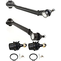 4-Piece Kit Front, Driver and Passenger Side, Lower, Frontward Control Arm Kit, RWD, Non-Adjustable Type, Includes (2) Ball Joint and (2) Control Arm