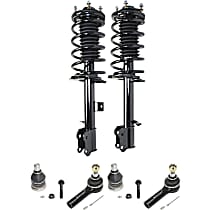 6-Piece Kit Front, Driver and Passenger Side Suspension Kit,  Includes (2) Ball Joint, (2) Loaded Strut, and (2) Tie Rod End