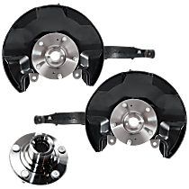 Front, Driver and Passenger Side Knuckle, includes Wheel Hub