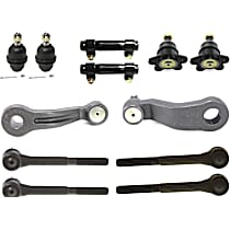 12-Piece Kit Front Suspension Includes Ball Joints, Idler Arm, Pitman Arm, Tie Rod Adjusting Sleeves, and Tie Rod Ends