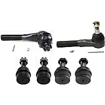 6-Piece Kit Front, Driver and Passenger Side Suspension Kit, includes (4) Ball Joint and (2) Tie Rod End