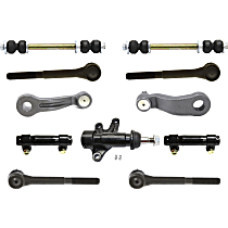 Front Suspension Kit, includes Idler Arm, Idler Arm Bracket, Pitman Arm, Sway Bar Link, Tie Rod Adjusting Sleeve, and Tie Rod End
